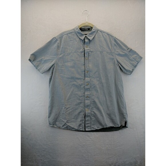 Gramicci Original Freedom Light Blue Cotton Button Short Sleeve Shirt Medium - Picture 1 of 16